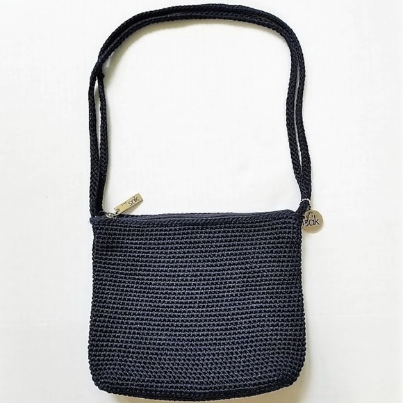 The Sak Handbags - The Sak Navy Crochet Shoulder Bag Purse